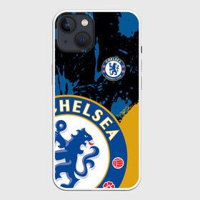 Чехол для iPhone 13 с принтом ЧЕЛСИ   CHELSEA GOLDEN LOGO в Тюмени,  |  | blue | chelsea | fc | football | football club | lion | sport | лев | синий | спорт | спортивные | униформа | фирменные цвета | фк | футбол | футбольный клуб | челси