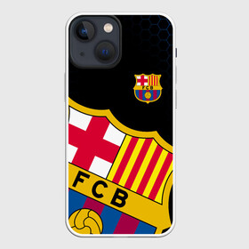 Чехол для iPhone 13 mini с принтом FC BARCELONA LOGOBOMBING ФИРМЕННЫЕ ЦВЕТА в Тюмени,  |  | barca | barcelona | fc barca | барка | барселона