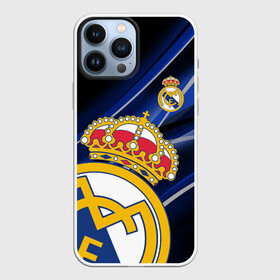 Чехол для iPhone 13 Pro Max с принтом РЕАЛ МАДРИД ГЕОМЕТРИЯ СПОРТ в Тюмени,  |  | fc | football | football club | real madrid | sport | реал мадрид | спорт | спортивные | униформа | фк | футбол | футбольный клуб