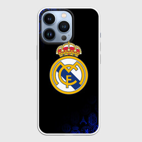 Чехол для iPhone 13 Pro с принтом РЕАЛ МАДРИД ЛОГОБОМБИНГ в Тюмени,  |  | fc | football | football club | real madrid | sport | реал мадрид | спорт | спортивные | униформа | фк | футбол | футбольный клуб