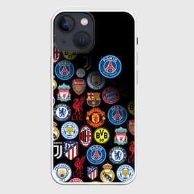 Чехол для iPhone 13 mini с принтом PSG LOGOBOMBING в Тюмени,  |  | paris saint germain | psg | saint | sport | париж | псг | псж | спорт | футбол