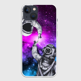 Чехол для iPhone 13 с принтом Космонавт и Водолаз Сотворение в Тюмени,  |  | astronaut | cosmos | diver | elon musk | nasa | planet | space | spacex | star | universe | water | абстракция | астронавт | вода | водолаз | вселенная | галактика | дайвер | звезда | илон маск | космонавт | космос | микеланджело | наса