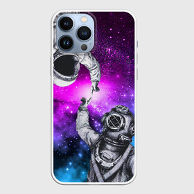 Чехол для iPhone 13 Pro Max с принтом Космонавт и Водолаз Сотворение в Тюмени,  |  | astronaut | cosmos | diver | elon musk | nasa | planet | space | spacex | star | universe | water | абстракция | астронавт | вода | водолаз | вселенная | галактика | дайвер | звезда | илон маск | космонавт | космос | микеланджело | наса