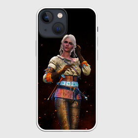 Чехол для iPhone 13 mini с принтом Сiri в Тюмени,  |  | ciri | fire | wild hunt | witch | witcher | амулет | ведьма | ведьмак | волк | дикая охота | оберег | огонь | цири