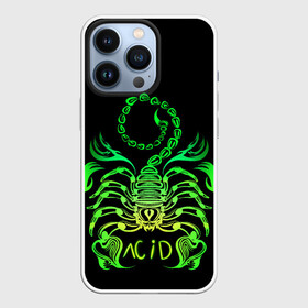 Чехол для iPhone 13 Pro с принтом Acid scorpion в Тюмени,  |  | Тематика изображения на принте: acid | acid scorpion | scorpion | кислота | кислотный скорпион | неон | неоновые узоры | скорпион | узоры