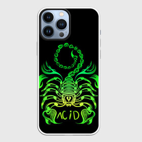 Чехол для iPhone 13 Pro Max с принтом Acid scorpion в Тюмени,  |  | acid | acid scorpion | scorpion | кислота | кислотный скорпион | неон | неоновые узоры | скорпион | узоры