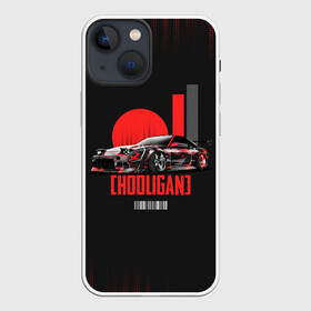 Чехол для iPhone 13 mini с принтом HOOLIGAN (HOONIGAN) в Тюмени,  |  | 240 | car | cars | drift | hooligan | hoonigan | japan | jdm | nissan | sx | авто | автомобиль | дрифт | ниссан | тачка | хулиган | хуниган | япония