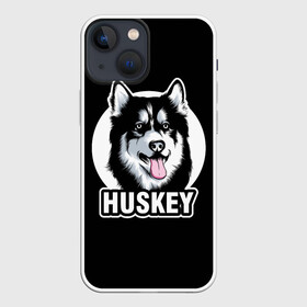 Чехол для iPhone 13 mini с принтом Собака Хаски (Husky) в Тюмени,  |  | Тематика изображения на принте: alaska | animal | dog | husky | siberian husky | wolf | аляскинский маламут | волк | год собаки | друг человека | ездовая собака | животное | зверь | кинолог | лайка | пёс | сибирский хаски | сибирь | собака хаски