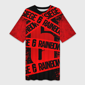 Платье-футболка 3D с принтом Rainbow Six Siege: Опасно для жизни. в Тюмени,  |  | 6 | outbreak | rainbow | rainbow six siege | six | tom clancys | радуга осада | том клэнси