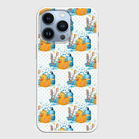 Чехол для iPhone 13 Pro с принтом Утенок чистюля в Тюмени,  |  | мойка | птичка | умывание | утенок | утка | чистка зубов | чистюля