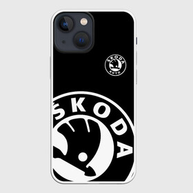 Чехол для iPhone 13 mini с принтом SKODA BLACK  WHITE STYLE в Тюмени,  |  | auto sport | autosport | octavia | rapid | rs | skoda | superb | vag | volkswagen | vrs | vw | yeti | авто | авто спорт | автомобиль | автоспорт | ам | ваг | вагавод | ети | карбон | машина | октавия | рапид | суперб | шкода | шкодавод