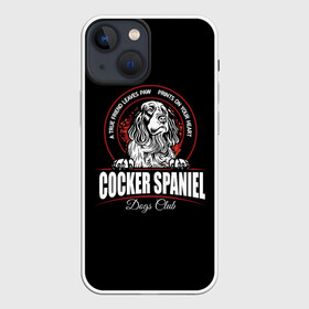 Чехол для iPhone 13 mini с принтом Кокер Спаниель (Cocker Spaniel) в Тюмени,  |  | cocker spaniel | dog spaniel | k | английский спаниель | год собаки | друг человека | животное | зверь | кавалер спаниель | кинг чарльз спаниель | кинолог | кокер спаниель | охотничья собака | пёс