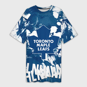 Платье-футболка 3D с принтом Торонто Мейпл Лифс, Toronto Maple Leafs в Тюмени,  |  | hockey | maple leafs | nhl | toronto | toronto maple leafs | usa | мейпл лифс | нхл | спорт | сша | торонто | торонто мейпл лифс | хоккей | шайба