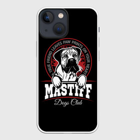 Чехол для iPhone 13 mini с принтом Мастиф (Mastiff) в Тюмени,  |  | animal | cane corso | dog | fighting dog | mastiff | бойцовская собака | год собаки | дог | друг человека | животное | зверь | кане корсо | кинолог | мастиф | пёс | порода собак | собака мастиф | собаковод | четвероногий