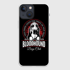 Чехол для iPhone 13 mini с принтом Бладхаунд (Bloodhound) в Тюмени,  |  | animal | bloodhound | dog | бладхаунд | год собаки | гончая собака | друг человека | животное | зверь | ищейка | кинолог | пёс | собака бладхаунд | собаковод | четвероногий | щенкок бладхаунд