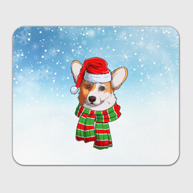 Прямоугольный коврик для мышки с принтом Новогодний Корги   New Years Corgi в Тюмени, натуральный каучук | размер 230 х 185 мм; запечатка лицевой стороны | christmas | corgi | dog | santa | дед мороз | елка | зима | корги | новый год | рождество | санта | снег | снегурочка | снежинка | собака | собачка | щенок