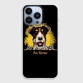 Чехол для iPhone 13 Pro с принтом Фокстерьер (Fox terrier) в Тюмени,  |  | animal | dog | fox terrier | hunting dog | terrier | год собаки | друг человека | животное | зверь | кинолог | охотничья собака | пёс | пёсик | порода собак | собака | собака фокстерьер | собаковод | терьер | фокстерьер