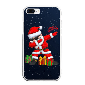 Чехол для iPhone 7Plus/8 Plus матовый с принтом SANTA DABBING в Тюмени, Силикон | Область печати: задняя сторона чехла, без боковых панелей | Тематика изображения на принте: christmas | dab | dabbing | santa | дед мороз | елка | зима | новый год | подарок | рождество | санта | снег | снегурочка | снежинка