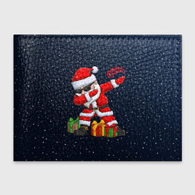 Обложка для студенческого билета с принтом SANTA DABBING в Тюмени, натуральная кожа | Размер: 11*8 см; Печать на всей внешней стороне | Тематика изображения на принте: christmas | dab | dabbing | santa | дед мороз | елка | зима | новый год | подарок | рождество | санта | снег | снегурочка | снежинка