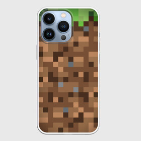 Чехол для iPhone 13 Pro с принтом ЗЕМЛЯ | DIRT | MINECRAFT в Тюмени,  |  | Тематика изображения на принте: block | box | dirt | minecraft | pixels | texture | биом | блок | земля | майнкрафт | пиксели | пиксельный | текстура
