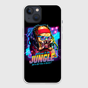 Чехол для iPhone 13 с принтом Predator in the jungle в Тюмени,  |  | alternative | guns n roses | metall | music | predator | rock | альтернатива | ганс энд росес | металл | музыка | пушки и розы | рок | хищьник