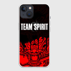 Чехол для iPhone 13 с принтом TEAM SPIRIT RED DRAGON CYBERSPORT в Тюмени,  |  | collapse | cs go | cyber | cybersport | dota 2 | dragon | hearthstone | miposhka | mira | russia | spirit | spirited | team spirit | the international | torontotokyo | ts | yatoro | дракон | кибер | киберспорт | киберспортсмен | кс го | россия |