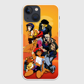 Чехол для iPhone 13 mini с принтом Cowboy All в Тюмени,  |  | corgi | cowboy bebop | ed | edd | edward | edward wong | ein | fei | fei valentain | jet | jet black | spike | spike spiegel | аниме | боевик | вестер | детектив | джет | джет блэк | ед | ен | иен | ковбой бибоп | корги | космический | манга | спайк | спа