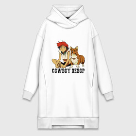 Платье-худи хлопок с принтом Эйн  Эд в Тюмени,  |  | corgi | cowboy bebop | ed | edd | edward | edward wong | ein | аниме | боевик | вестерн | детектив | ед | ен | иен | ковбой бибоп | корги | космический | манга | эд | эдвард | эдвард вонг | эйн