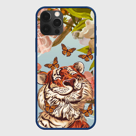 Чехол для iPhone 12 Pro Max с принтом Тигр и бабочки в Тюмени, Силикон |  | 2022 | 2022 тигр | бабочка | бабочка и тигр | бабочки | восточный тигр | восточный узор | иероглиф тигра | китай | китайский пейзаж | китайский тигр | новый год | тигр | тигр 2022 | тигр и бабочка