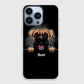 Чехол для iPhone 13 Pro с принтом Боксёр (Boxer) в Тюмени,  |  | animal | boxer | bulldog | dog | fighting dog | pit bull | бойцовская собака | боксёр | бульдог | год собаки | друг человека | животное | кинолог | немецкий боксёр | пёс | питбуль | порода собак | собака боксёр | собаковод