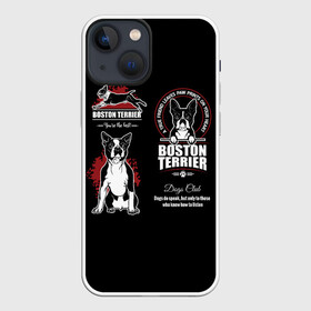 Чехол для iPhone 13 mini с принтом Бостон Терьер (Boston Terrier) в Тюмени,  |  | a | boston terrier | bull terrier | bulldog | dog | terrier | бостон терьер | бостонский терьер | бульдог | бультерьер | год собаки | друг человека | животное | зверь | ищейка | кинолог | кость | пёс | собака бостон терьер