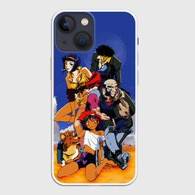 Чехол для iPhone 13 mini с принтом Cоwboy ALL в Тюмени,  |  | corgi | cowboy bebop | ed | edd | edward | edward wong | ein | fei | fei valentain | jet | jet black | spike | spike spiegel | аниме | боевик | вестер | детектив | джет | джет блэк | ед | ен | иен | ковбой бибоп | корги | космический | манга | спайк | спа