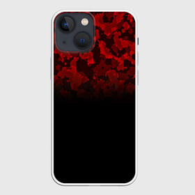 Чехол для iPhone 13 mini с принтом BLACK RED CAMO | RED MILLITARY в Тюмени,  |  | abstract | camo | camouflage | geometry | geometry stripes | military | texture | абстракция | геометрические полосы | геометрия | камо | камуфляж | милитари | текстура