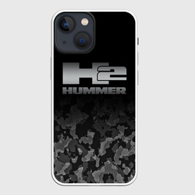 Чехол для iPhone 13 mini с принтом H2 | HUMMER LOGO в Тюмени,  |  | auto | h1 | h2 | hammer | hmmwv | hummer | logo | авто | ам | военный | военный автомобиль | лого | логотип | милитари | миллитари | хаки | хамер | хаммер