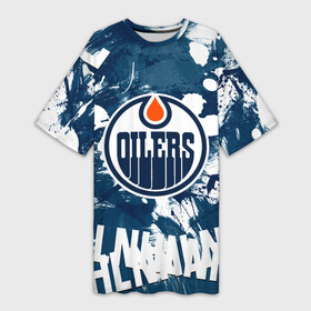 Платье-футболка 3D с принтом Эдмонтон Ойлерз  Edmonton Oilers в Тюмени,  |  | edmonton | edmonton oilers | hockey | nhl | oilers | usa | нхл | ойлерз | спорт | сша | хоккей | шайба | эдмонтон | эдмонтон ойлерз
