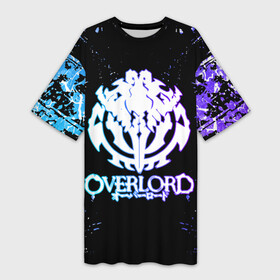 Платье-футболка 3D с принтом OVERLORD  оверлорд neon  НЕОН в Тюмени,  |  | anime | overlord | overlord ending | overlord opening | айнз | аниме | оверлорд