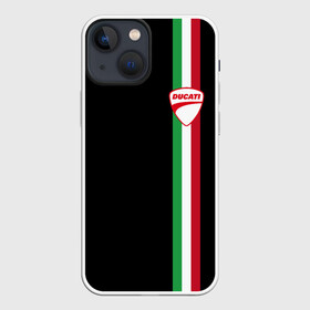 Чехол для iPhone 13 mini с принтом DUCATI MOTOCYCLE ITALY LINE в Тюмени,  |  | ducati | italy | moto | motocycle | racing | sport | дукати | италия | мото | мотоспорт | мотоцикл | рейсинг | спорт