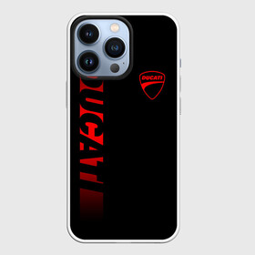 Чехол для iPhone 13 Pro с принтом DUCATI BLACK RED LINE в Тюмени,  |  | Тематика изображения на принте: ducati | italy | moto | motocycle | racing | sport | дукати | италия | мото | мотоспорт | мотоцикл | рейсинг | спорт