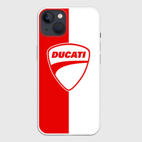 Чехол для iPhone 13 с принтом DUCATI WHITE RED STYLE LOGO в Тюмени,  |  | ducati | italy | moto | motocycle | racing | sport | дукати | италия | мото | мотоспорт | мотоцикл | рейсинг | спорт
