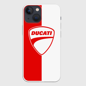 Чехол для iPhone 13 mini с принтом DUCATI WHITE RED STYLE LOGO в Тюмени,  |  | Тематика изображения на принте: ducati | italy | moto | motocycle | racing | sport | дукати | италия | мото | мотоспорт | мотоцикл | рейсинг | спорт