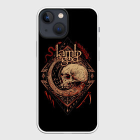 Чехол для iPhone 13 mini с принтом LOG Skull в Тюмени,  |  | alternative | lamb of god | log | metall | music | rock | альтернатива | ламб оф гад | ламб оф год | металл | музыка | рок