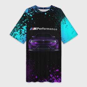 Платье-футболка 3D с принтом BMW M4  PERFORMANCE в Тюмени,  |  | auto | auto sport | autosport | bmw | bmw performance | m | mka | performance | авто спорт | автомобиль | автоспорт | ам | бмв | бэха | машина | мка
