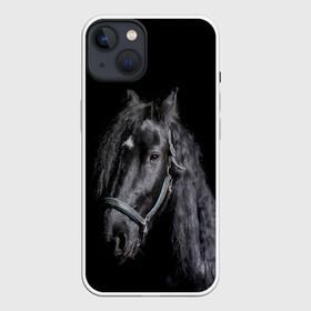 Чехол для iPhone 13 с принтом Лошадь на черном фоне в Тюмени,  |  | восход | животные | закат | звери | кони | конь | коняшка | лошади | лошадка | лошадь | на восходе | на закате | пони | природа | солнце