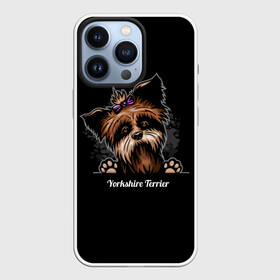 Чехол для iPhone 13 Pro с принтом Собачка Йоркширский Терьер в Тюмени,  |  | york | yorkshire terrier | год | друг человека | животное | зверь | йорк | йоркширский терьер | карманная собака | кость | мальтезе | мальтийская болонка | манчестер терьер | мини собачка | пёс | скайтерьер