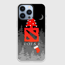 Чехол для iPhone 13 Pro с принтом Dota 2  С Новым годом в Тюмени,  |  | christmas | dota 2 | fir forest | happy new year | logo | moon | multiplayer | night | pc game | tree with balls | ёлка с шариками | еловый лес | компьютерная игра | логотип | луна | многопользовательская | ночь | рождество | с новым годом