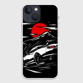 Чехол для iPhone 13 mini с принтом Тойота супра mark 4 при красной луне Toyota supra в Тюмени,  |  | Тематика изображения на принте: a80 | ae86 | camry | car | fast furious | jdm | mark 4 | toyota | а80 | камри | марк | машина | супра | тоёта | форсаж