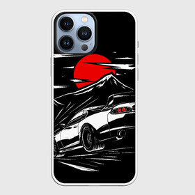 Чехол для iPhone 13 Pro Max с принтом Тойота супра mark 4 при красной луне Toyota supra в Тюмени,  |  | a80 | ae86 | camry | car | fast furious | jdm | mark 4 | toyota | а80 | камри | марк | машина | супра | тоёта | форсаж