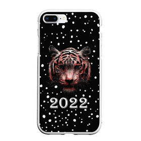 Чехол для iPhone 7Plus/8 Plus матовый с принтом New Year Immortal Tiger в Тюмени, Силикон | Область печати: задняя сторона чехла, без боковых панелей | 2022 | 22 | christmas | claus | deer | frost | immortal | new | santa | second | snow | spruce | symbol | team | three | tiger | tree | twenty | winter | year | второй | год | года | двадать | дед | елка | ель | зима | клаус | мороз | нового