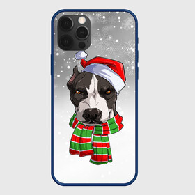 Чехол для iPhone 12 Pro Max с принтом Новогодний Питбуль   New Years Pit bull в Тюмени, Силикон |  | Тематика изображения на принте: christmas | dog | pit bull | santa | дед мороз | зима | новый год | питбуль | рождество | санта | снег | снежинка | собака | собачка | щенок