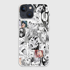 Чехол для iPhone 13 mini с принтом AHEGAO фон из девочек в Тюмени,  |  | ahegao | ahego | anime | funny | vtuber | аниме | ахегао